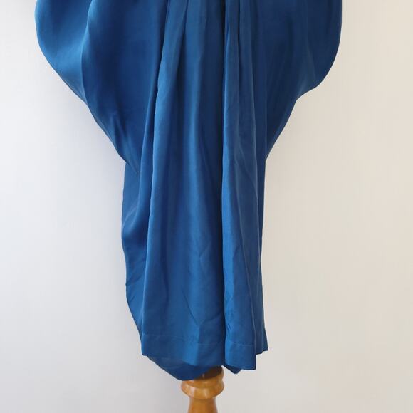 Sachin + Babi for Ankasa Silk Caftan Beaded Kimono Sleeves Blue Lightweight 2 - Picture 8 of 12